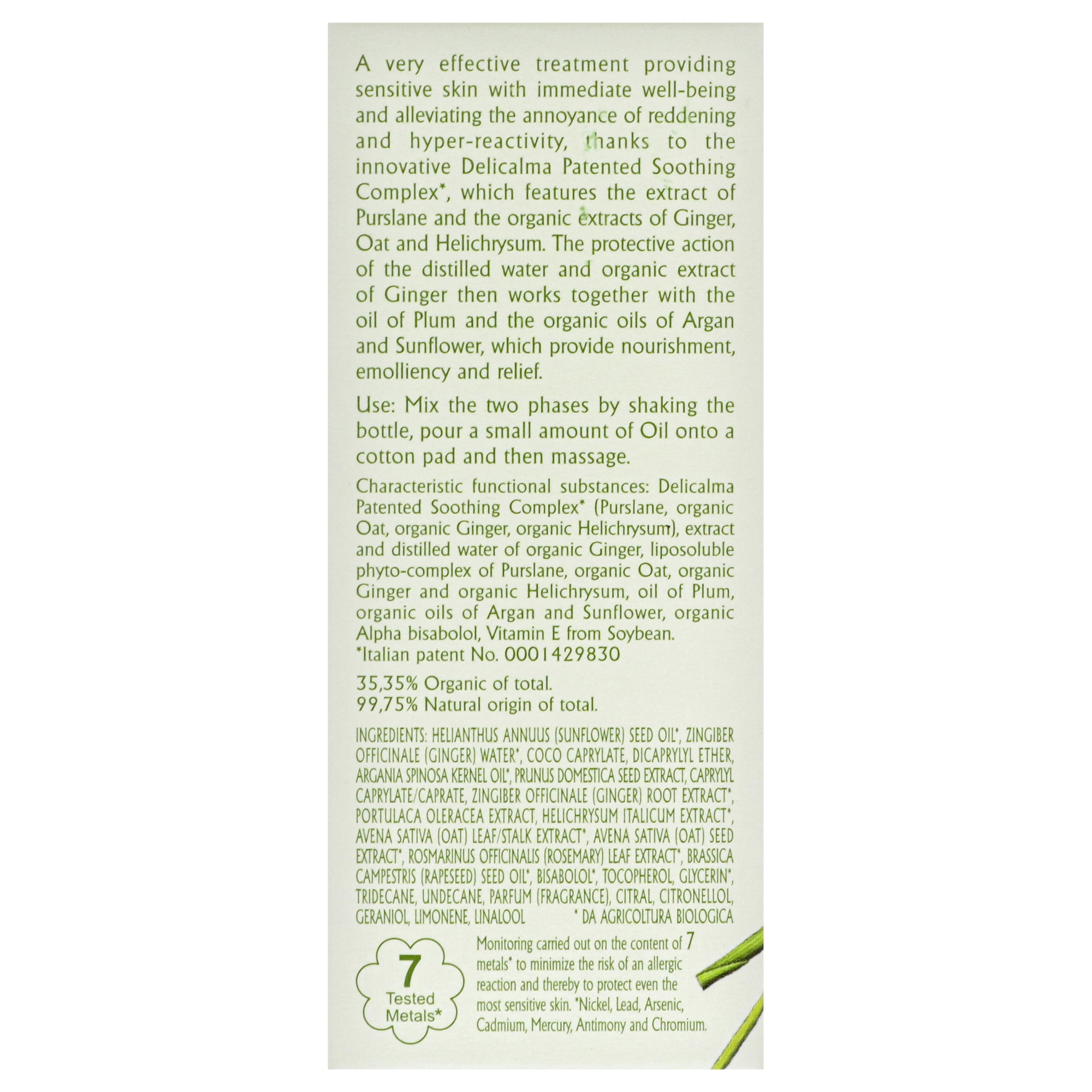 LErbolario Delicalma Two-Phase Face and Body Oil , 1 oz Oil