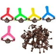thumbnail image 1 of PENGXIANG Creative Sticky Poop Slingshot Toy Mini Rubber Slingshot Flying Poop Toy Funny Kids Catapult Launch Toy 5 Sling And 20 Poops, 1 of 1