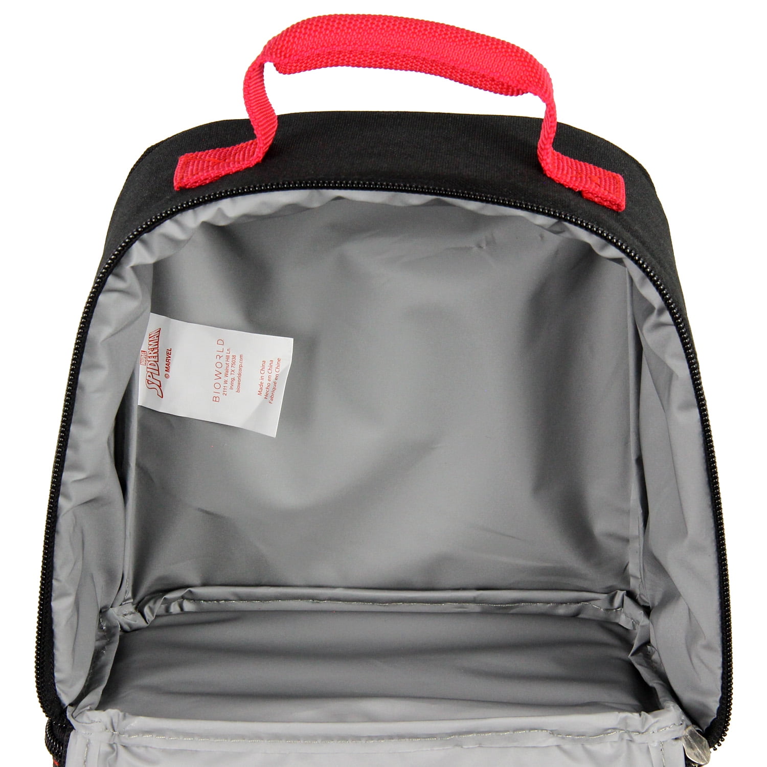 Marvel Spider-Man Comic Superhero Dual Compartment Soft Lunch Bag Box Tote Kit 10"