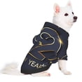 thumbnail image 2 of Fotbe 2025 New Year 2 Print Small Dog Sweater Hoodies Pet Grey Hooded Soft Fleece Sweatshirts with Pocket Fall Winter Puppy Cat Sweaters Warm Clothes-X-Large, 2 of 7