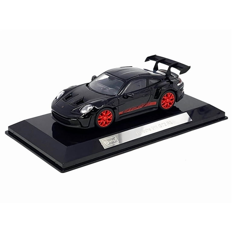 Porsche 911 GT3 RS Black with Red Stripes and Wheels 