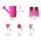 thumbnail image 4 of Juego de herramientas de riego para jardinería para niños, kit de guantes de jardinería con pala, tenedor, horquilla, olla de agua para niños, color rosa Speravity OD2593-02B, 4 of 6