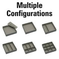 thumbnail image 5 of Household Essentials 3 Piece Drawer Organizers Starter Set, Large Tray and 2 Small Trays, Polyester Linen and PP Non-Woven Lining, Strong Chipboard Siding, Versatile, Nestable, Silver, 5 of 10