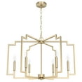 thumbnail image 2 of Hunter - Zoanne 6-light Alturas Gold, Large Chandelier, Dimmable, Modern Style, Geometric Shaped, for Bedrooms, Kitchens, Dining, Living Rooms - 19570, 2 of 7