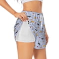 thumbnail image 3 of Lsque Dogs Are Running Printed Women's Running Shorts with Liner Pockets,Elastic Quick Dry Workout Athletic Gym Yoga Shorts,Womens High Waist Shorts-Medium, 3 of 9