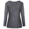 thumbnail image 4 of WXLWZYWL Womens Striped Shirt Boat Neck Tops Nautical Loose Fit Tshirt Classic-Fit Long-Sleeve Crewneck T-Shirt (Available in Plus Size), 4 of 4
