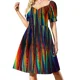 thumbnail image 1 of Vestido gótico Zig Zag con mangas recortadas, vestido sensual para mujer, disfraz de verano para mujer, 1 of 7
