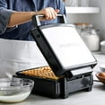 thumbnail image 3 of GreenPan Elite Ceramic Nonstick 4-Square Waffle Maker | Black, 3 of 7