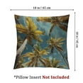 thumbnail image 4 of Acheng Palm Leaves with Lush Branches and Leaves Tropical Jungle Palm Leaves Short Plush Pillowcase Set of 2 White, 4 of 7
