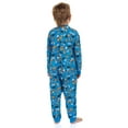 thumbnail image 3 of Sesame Street Cookie Monster Pajamas Toddler Zip Front Fleece Footless Union Suit Sleeper, 3 of 7