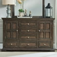 thumbnail image 2 of Liberty Furniture Industies, INC Big Valley 2 Door 6 Drawer Dresser in Brownstone w/ Heavy Distressing, 2 of 5