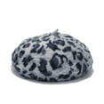 thumbnail image 2 of ZHOGXU Beret Hat For Women Leopard Print Retro Style Windproof Warm Fashion Comfortable Caps For Autumn Winter Daily Wear Grey M, 2 of 3