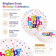 thumbnail image 7 of Birthday Plates Paper Disposable Happy Birthday Plates and Napkins Set Colorful Decorations Party Supplies for 10 Guests 10PC 7 Inch Happy Birthday Plates, 7 of 7