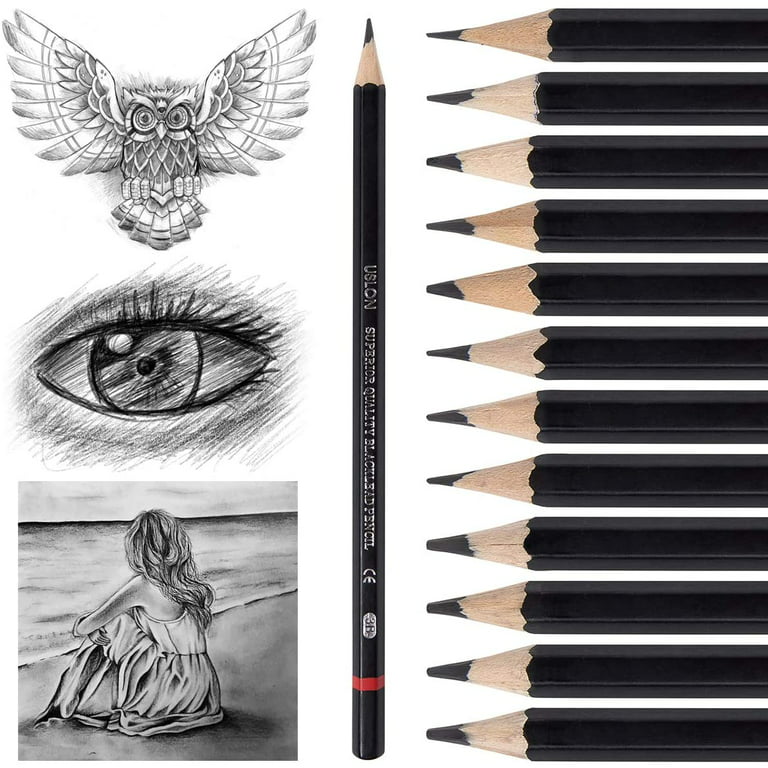 Professional Drawing Sketching Pencil Set - 12 Pieces Drawing Art