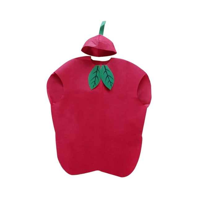 Accesorios de disfraz de fruta para adultos para hombres y mujeres, disfraces de Cosplay de comida dulce con sombrero, disfraz para puesta en escena d Manzana