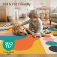 thumbnail image 4 of ODIKA 8'x10' Vibrant Multicolor Geometric Design Washable Area Rug Modern Abstract Patterns with Bold Shapes Non-Slip Chair-Friendly Mat for Dining Room, Large Office, Lounge, 4 of 7