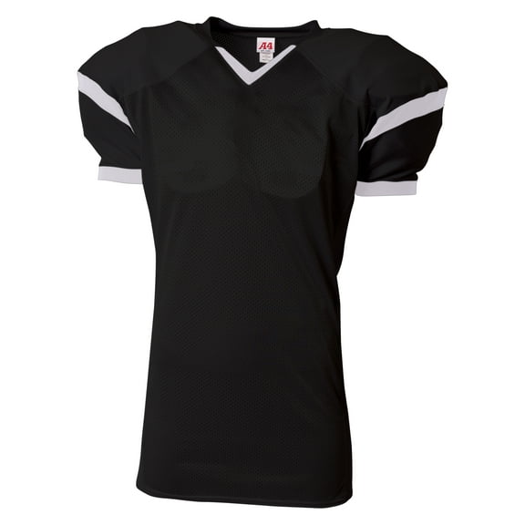 A4 Rollout Football Jersey For Men in Black/White | N4265