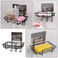 thumbnail image 5 of Bathroom Wall-Mounted Soap Rack Iron Holder with Hook 1Pcs, 5 of 5