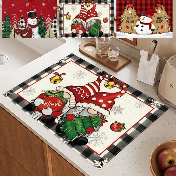 Pañuelo navideño reversible para perro, de doble cara, con estampado de Papá Noel y árbol de Navidad, suave, cómodo y resistente a la decoloración, ideal para Nchkun
