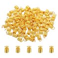thumbnail image 1 of Unique Bargains Cord End Caps, 100Pcs 5x9mm Metal Spring Coil End Tips Crimp Terminators Caps Gold Tone, 1 of 5