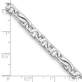 thumbnail image 2 of 14k White Gold Solid Polished and satin Fancy Lobster Closure 5.65mm Satin Fancy Bracelet 8 Inch Lobster Claw Link Brace, 2 of 2