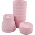 thumbnail image 1 of 8pcs 4" macetas pequeñas rosadas macetas de plástico macetas de plantas de interior para oficina, 1 of 5