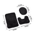 thumbnail image 3 of Suministros para el hogar Juego de alfombras de baño de 3 piezas de color sólido Alfombra de baño antideslizante Alfombrilla de baño de color sólido FKB, 3 of 5