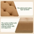 thumbnail image 6 of Guyou Entryway Bench Tufted Upholstered Bench 45.5 End of Bed Bench for Bedroom Wood Storage Bench Modern Floating Design Window Bench Ottoman Long Bench Seat for Living Room Indoor Hallway, 6 of 10