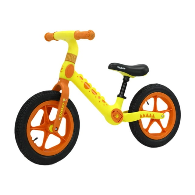 Balance para niños Bike Los niños empujan el juguete para caminar para niñas, los niños aprenden, el regalo de cumpleaños, la bicicleta de equilibrio Negro amarillo