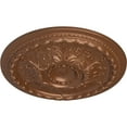 thumbnail image 3 of 28"OD x 2 3/4"P Stockport Ceiling Medallion (Fits Canopies up to 6 1/4"), Hand-Painted Polished Copper, 3 of 6