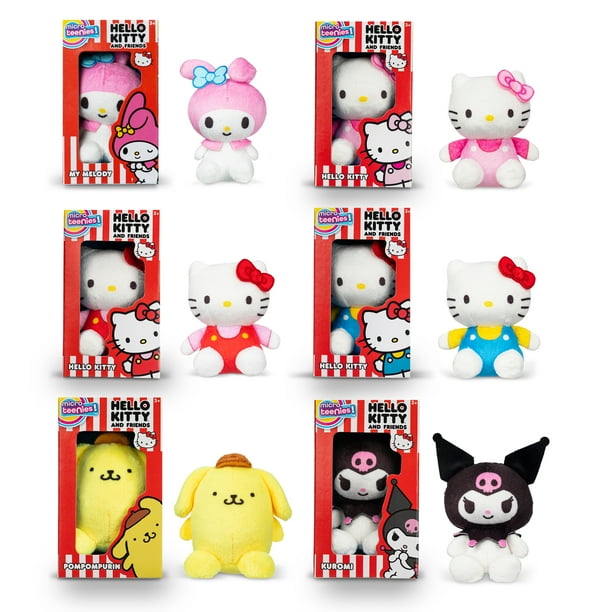 Hello Kitty, Mini Plush Figures, 6 Pack, Micro Sized Collectibles