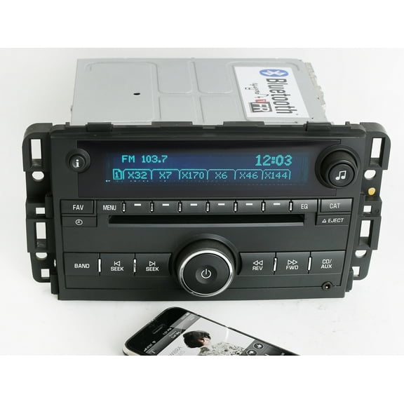 Restored Chevy Impala 2008 Radio AM FM CD Player w Bluetooth Music 25957375 US8 UNLOCKED (Refurbished)