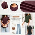 thumbnail image 3 of SUNBS Blouses for Women Short Sleeve Lace Tops Dressy Casual Tees, Sizes S-2XL, 3 of 10