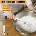 thumbnail image 3 of Milk Frother,Stainless Steel Adjustable Cappuccinos Handheld 2 Stainless 3 Speed Maker Usb Steel 3 Usb With White, 3 of 5