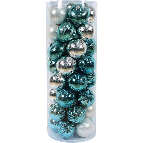 Holiday Time Christmas Ornaments Shatterproof, Set of 50 - Walmart.com