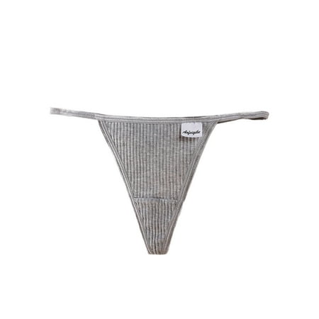 

Voguele Ladies Underwear Low Waist Panties G-String Thongs Night Lingerie Comfy Underpants Gray L