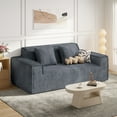 thumbnail image 2 of CQSXDA Deep Seat 75 Inch Modern Loveseat Sofa No Assembly ,For Living Room Bedroom And Apartment Use, Gray, 2 of 8