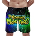 thumbnail image 5 of My Singing Monsters Men's Swim Trunks Board Shorts Drawstring Elastic Waist Quick Dry Swimsuits Beach Shorts with Pockets 3XL, 5 of 8