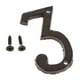 thumbnail image 5 of Número De Casa De Hierro Forjado 3 Y 7, Tornillos A Juego Incluidos Negro, 5 of 9