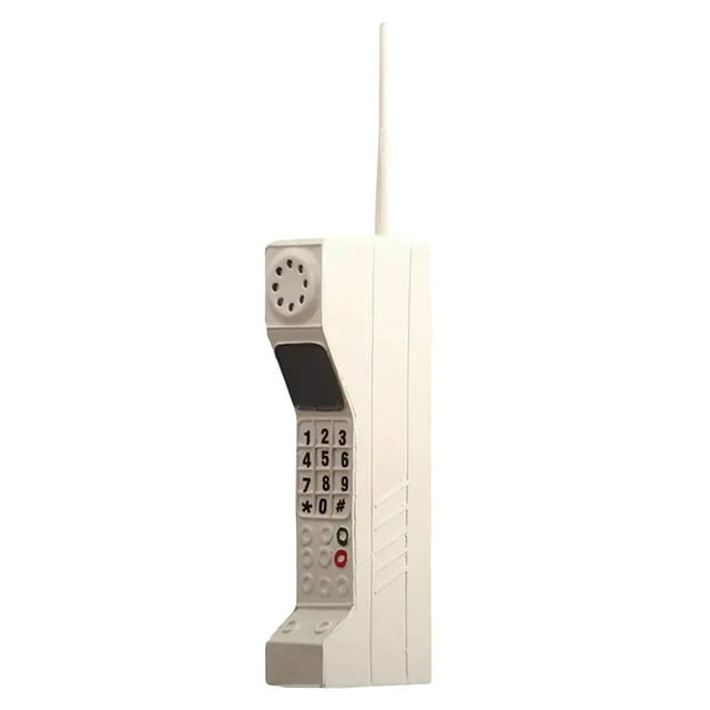 Retro 80's Cell Phone Model Decorative Desktop Ornament for Home Interior Design Classic Old Fashioned Cellphone Brick Phone Photography Props