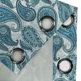 thumbnail image 5 of Ambesonne East Grommet Curtain, Antique Paisley Ethnic, 50" x 54", Pale Blue Teal and Aqua, 5 of 6
