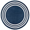 thumbnail image 2 of Safavieh Cabana Henry Striped Indoor/Outdoor Area Rug, Blue/Ivory, 6'7" x 6'7" Round, 2 of 15