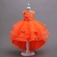 thumbnail image 2 of Odeerbi Kids Dress Toddler Girls Princess Dresses Tulle Dress Middle-aged Children's Sleeveless Embroidery Mesh Gauze Dress Orange, 2 of 9