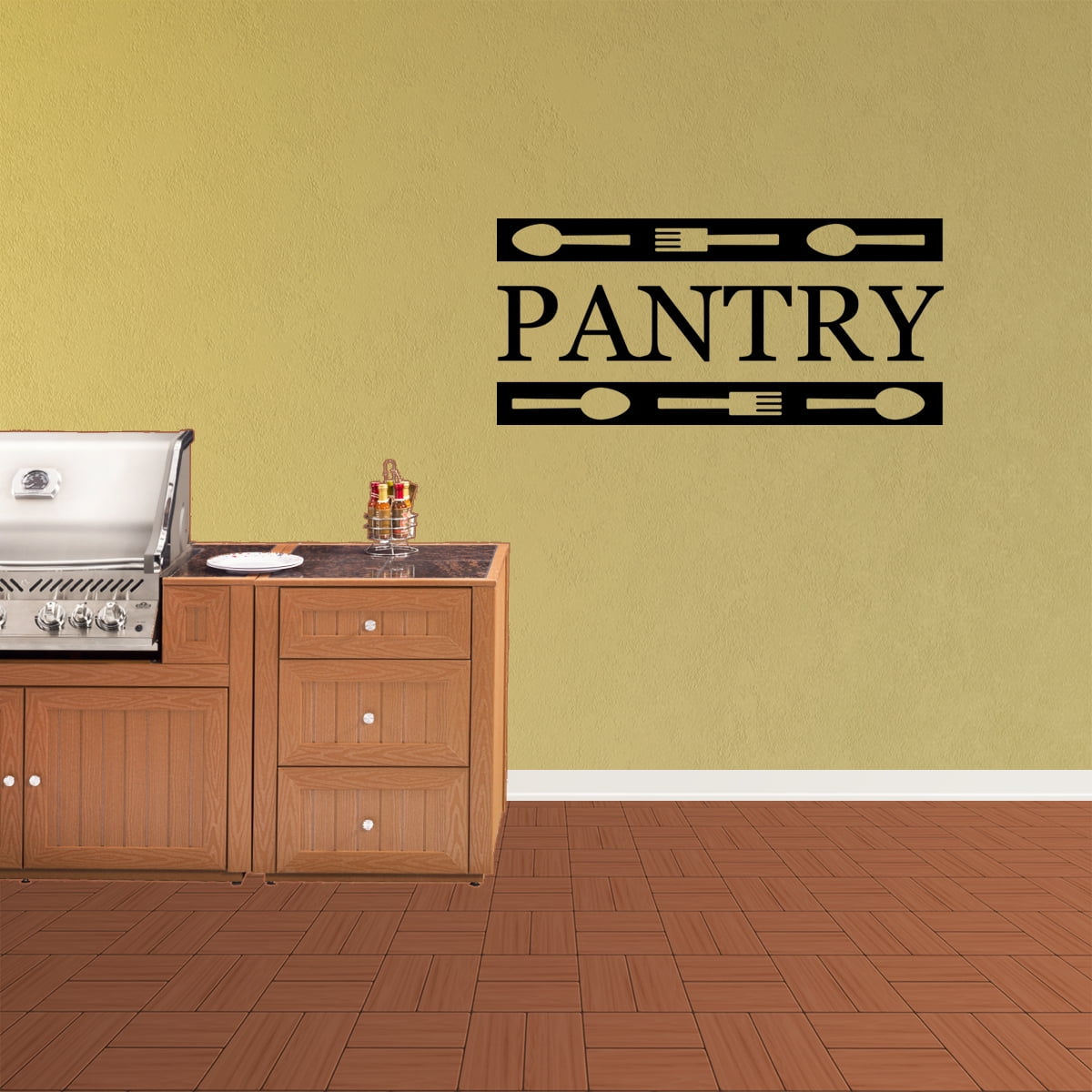 Wall Decal Quote Pantry Lettering Words Sticker Stencil Home Decor
