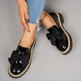 thumbnail image 7 of Bkhluea Women Patent Bow Chunky Loafers Slip On Comfortable Footwear For Office Work Daily Casual Outdoor Activities, 7 of 7