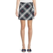 Madden NYC Women’s Side Lace-Up Plaid Skirt