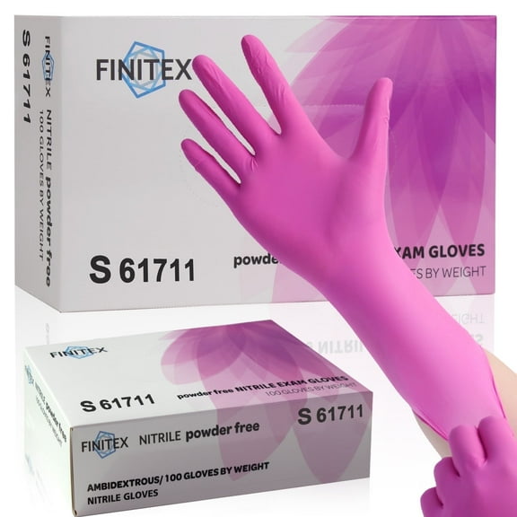 FINITEX Disposable Gloves, Powder-Free Latex-Free, Versatile for Spa, Cooking, Cleaning, Medical, 100-Count, Small