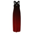 thumbnail image 4 of PENGXIANG Robe Décontractée pour Femmes Robe Décontractée pour Femmes Dégradé Ample Robe d'Été Longue Robe à Bretelles Croisées Sans Manches Fendue Robes Maxi Robe d'Été de Plage avec Poches Vêtements pour Femmes G Gris, 4 of 6