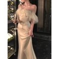 thumbnail image 2 of Vestido Formal de lujo para mujer, traje elegante de vendaje blanco para fiesta de noche, ajustada para ropa francesa otoño e invierno, novedad de 2023, 2 of 4