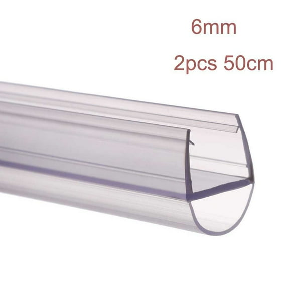 Keep Your Bathroom Clean And Dry 2Pc 50Cm Shower Door Seal Easy Installation On All Glass Doors 6/8/10/12/15Mm